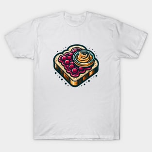 Peanut Butter And Jelly Toast Kawaii Yummy Sandwich Breakfast Sweet Japanese Vintage T-Shirt